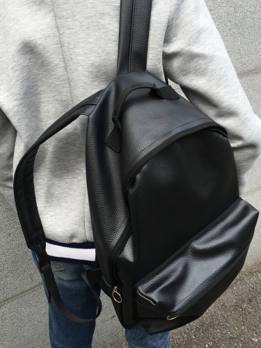 Leather Backpack (Black)