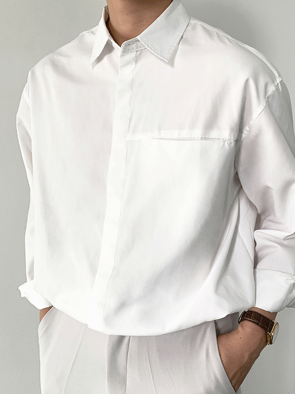 테리 히든 셔츠 (4color)